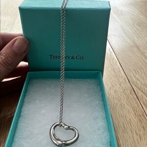 Tiffany & Co. Silver Open Heart Pendant
